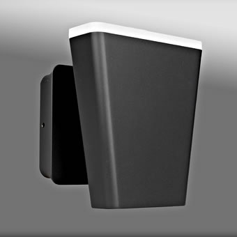 Mika LED fali, felfelé, 12,5W 800lm 3000K ECG IP54 antracit